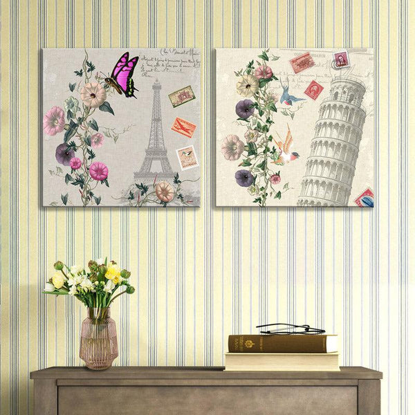 Buy Anita Floral Wall Art - Set Of Two Wall Art & Paintings from Vaaree