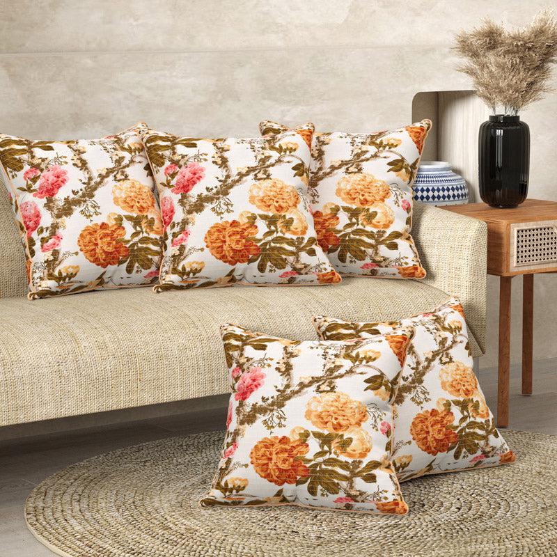 Buy Ashrutha Floral Cushion Cover - Set Of Three Cushion Cover Sets from Vaaree