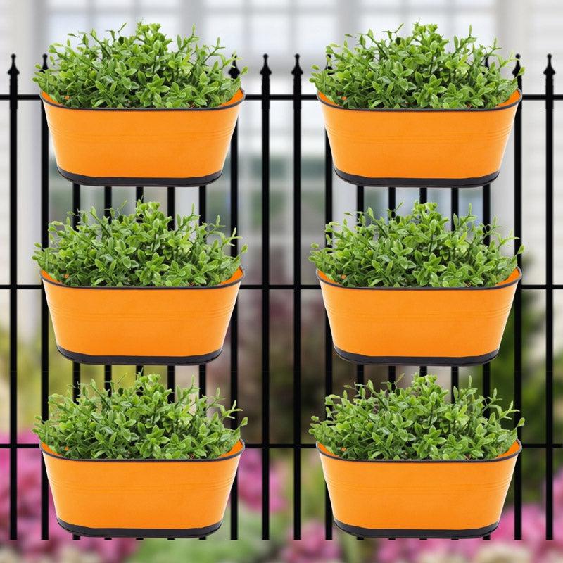 Buy Blossom Nest Planter (Orange) - Set Of Six Pots & Planters from Vaaree