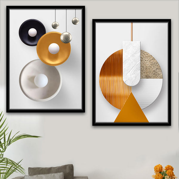 Buy Homy Abstract Wall Art - Set Of Two Wall Art & Paintings from Vaaree