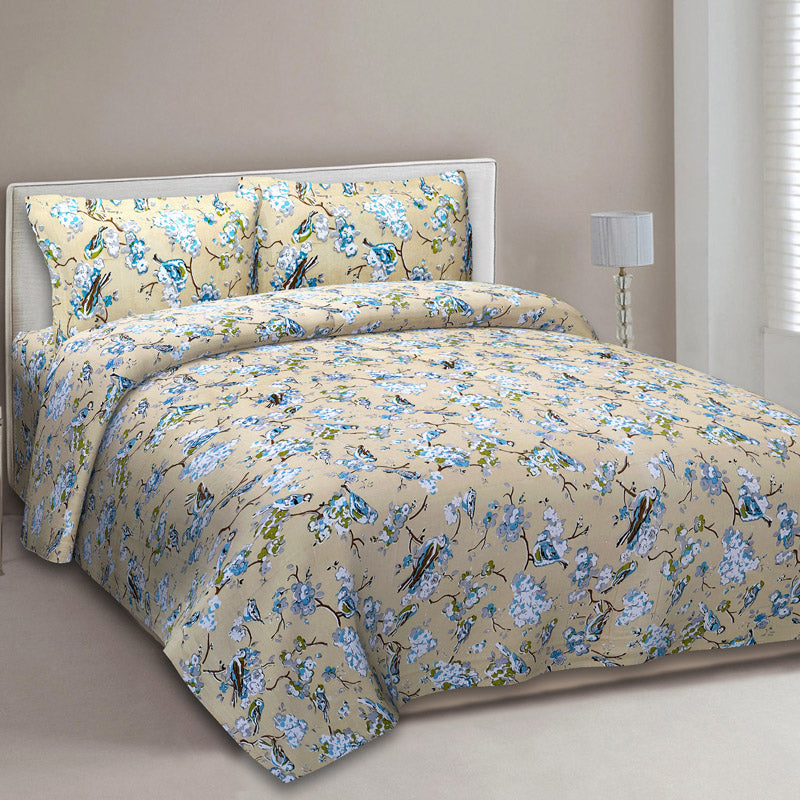 Buy Madhuvani Floral Bedsheet - Yellow Bedsheets from Vaaree