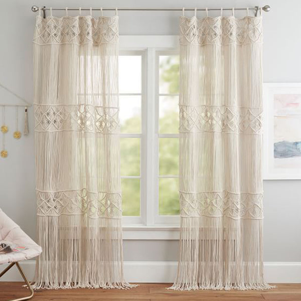 Sophiya Macrame Knit Boho  Curtain