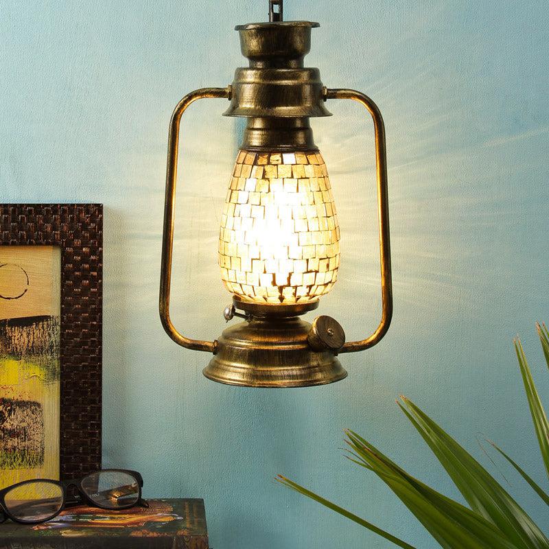 Buy Avina Mosaic Lantern Wall Lamp - Gold Wall Lamp from Vaaree