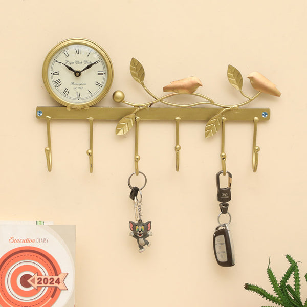 Buy Bird Perch Clock & Wall Hook Hooks & Key Holders from Vaaree