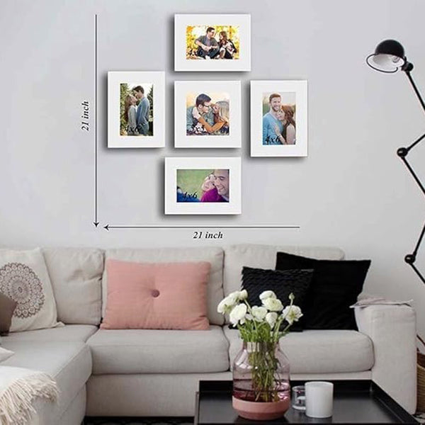 Buy Ellery Wall Photo Frame - Set of Five Photo Frames from Vaaree