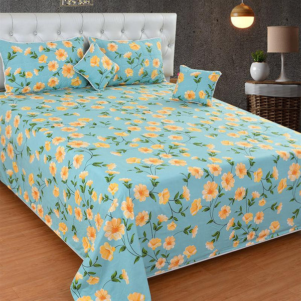 Buy Rupa Pompom Laced Floral Bedding Set - Five Piece Set Bedding Set from Vaaree