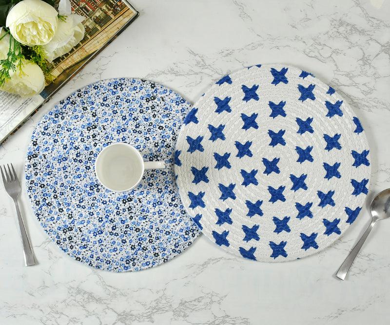 Buy Cosmos Round Placemat - Set Of Two Table Mat from Vaaree