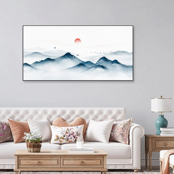 Buy Sunrise Peaks Wall Painting Wall Art & Paintings from Vaaree