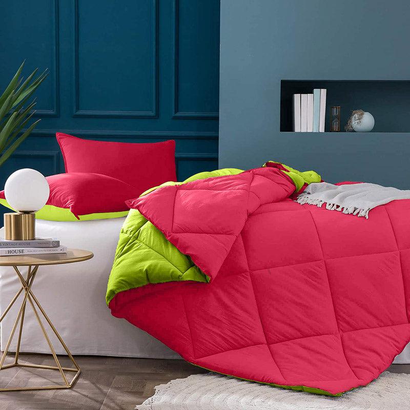 Buy Nihara Reversible Comforter - Green & Pink Comforters & AC Quilts from Vaaree