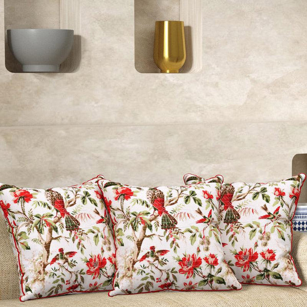 Buy Ramiya Floral Cushion Cover - Set Of Three Cushion Cover Sets from Vaaree