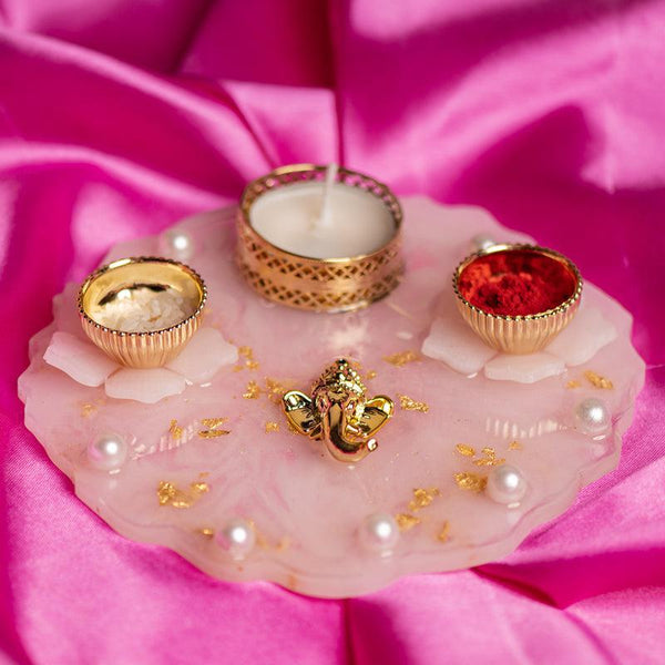 Buy Ganesha Floral Resin Pooja Thali Pooja Thali & Sets from Vaaree