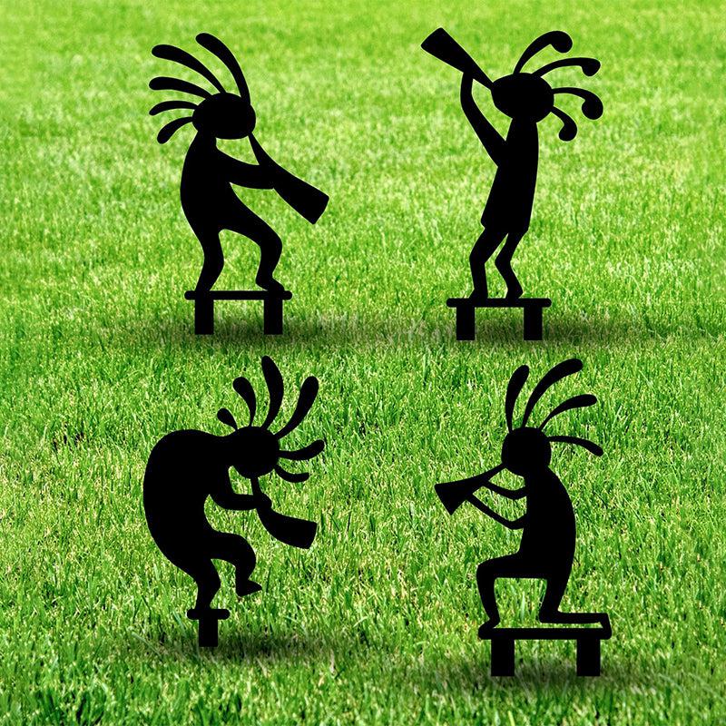 Buy Kokopelli Garden Stake - Set Of Four Garden Stake from Vaaree