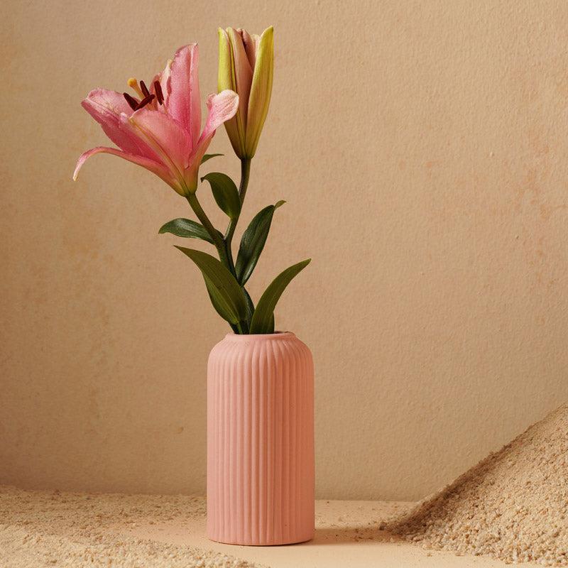 Buy Abdiya Ceramic Vase - Pink Vase from Vaaree