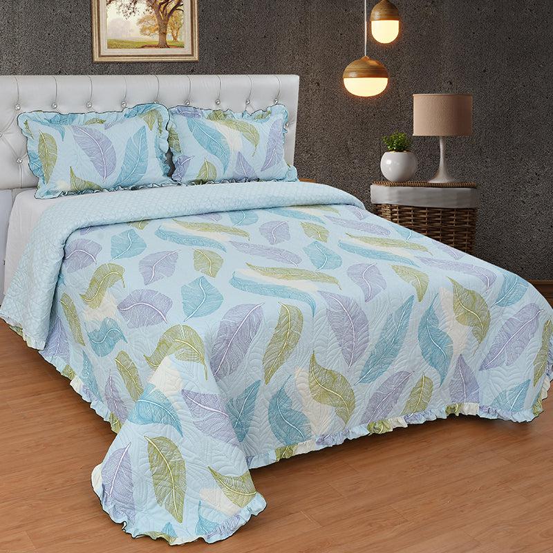 Buy Pastel Leaves Bedcover Bedcovers from Vaaree