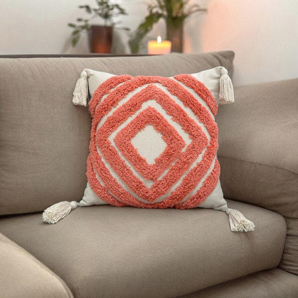 Buy Kester Tufted Cushion Cover - Peach Cushion Covers from Vaaree