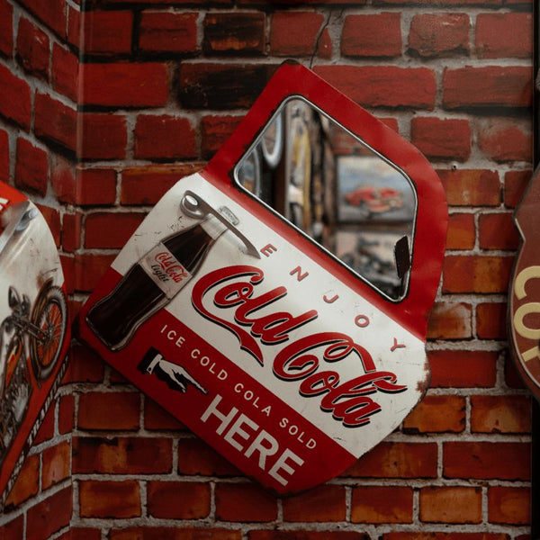 Coca Cola Retro Car Door Wall Accent