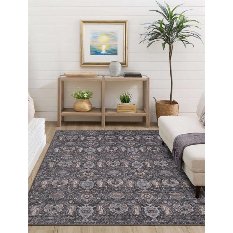 Buy Rada Ethnic Carpet - Dark Grey Carpet from Vaaree