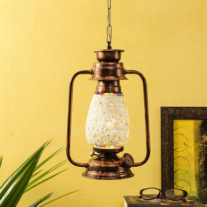 Buy Siera Mosaic Lantern Ceiling Lamp - Copper Ceiling Lamp from Vaaree