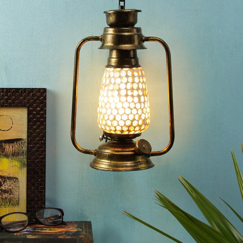 Buy Navina Mosaic Lantern Wall Lamp - Gold Wall Lamp from Vaaree