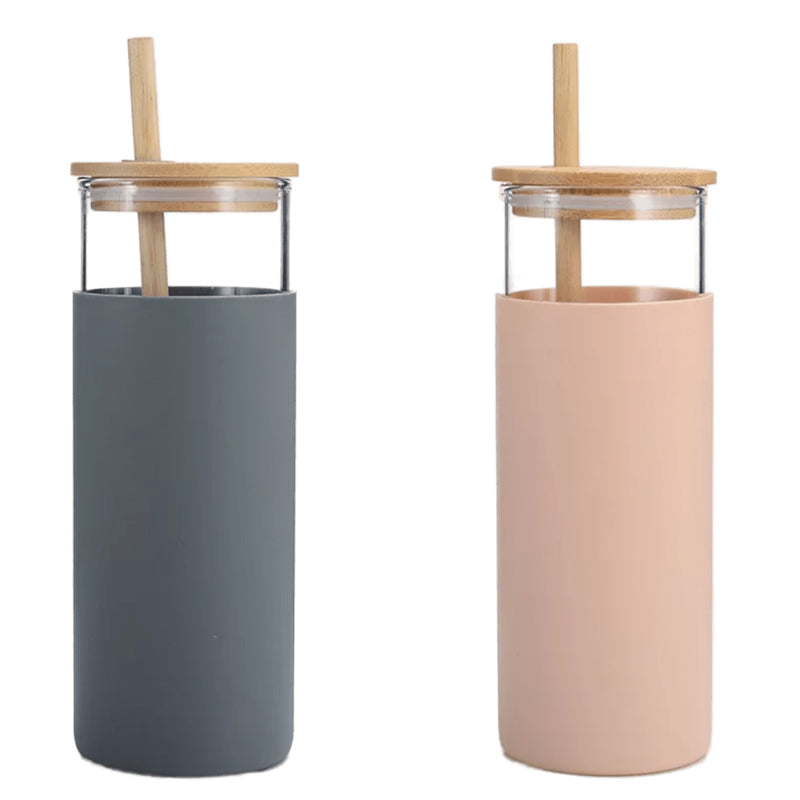 Sipper - Riva Sipper 450 ML Tumbler (Gray & Beige) - Set Of Two