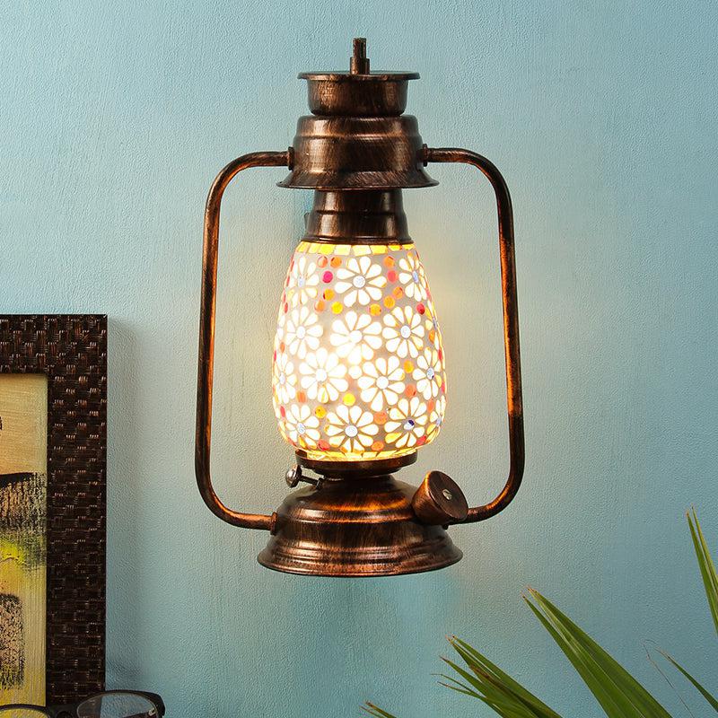 Buy Admya Mosaic Lantern Wall Lamp - Copper Wall Lamp from Vaaree