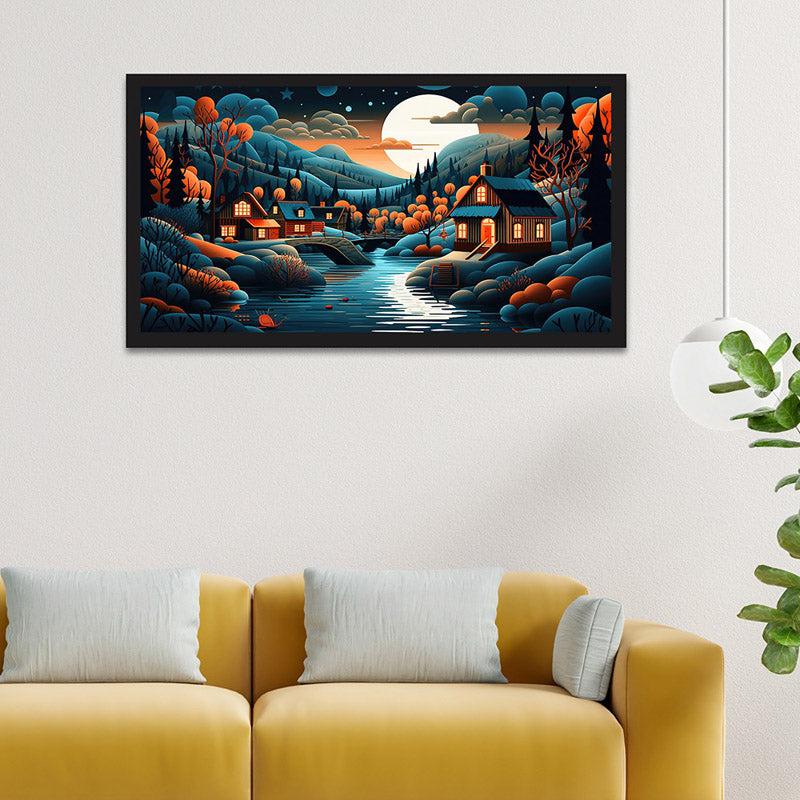 Buy The Cloud Land Wall Painting With Frame Wall Art & Paintings from Vaaree