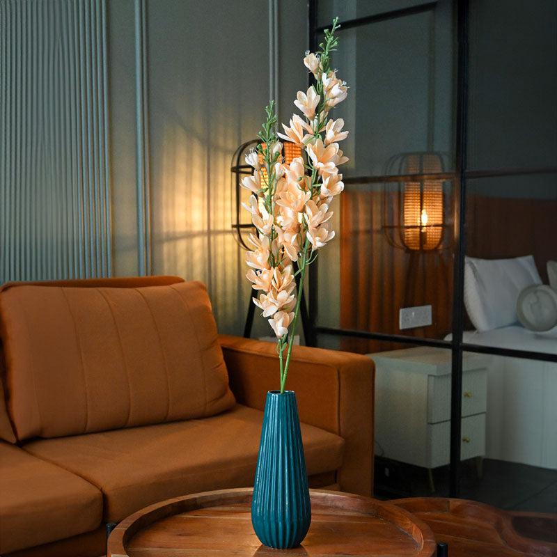 Buy Faux Everlasting Orchid Flower Stick - Ivory Artificial Flowers from Vaaree