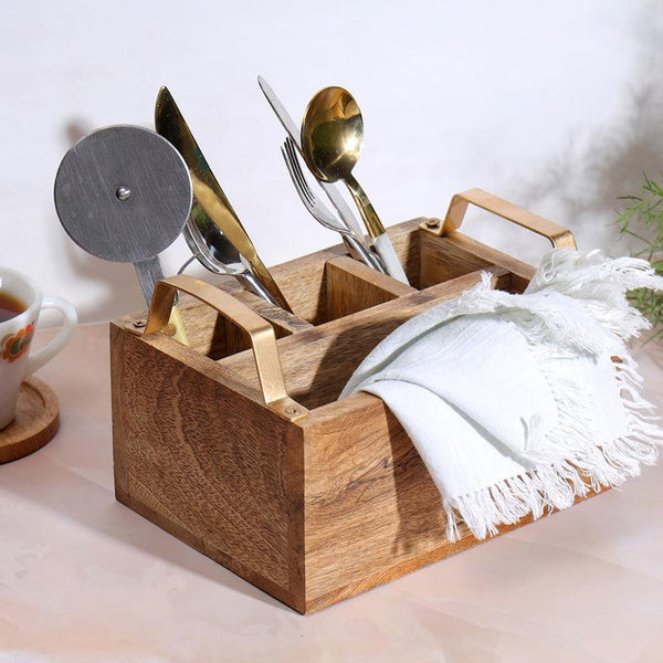 Buy Simiya Mangowood Cutlery Holder Cutlery Stand from Vaaree