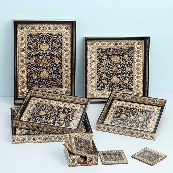 Buy Inaayat Serving Tray - Set Of Five at Vaaree online | Beautiful Tray to choose from