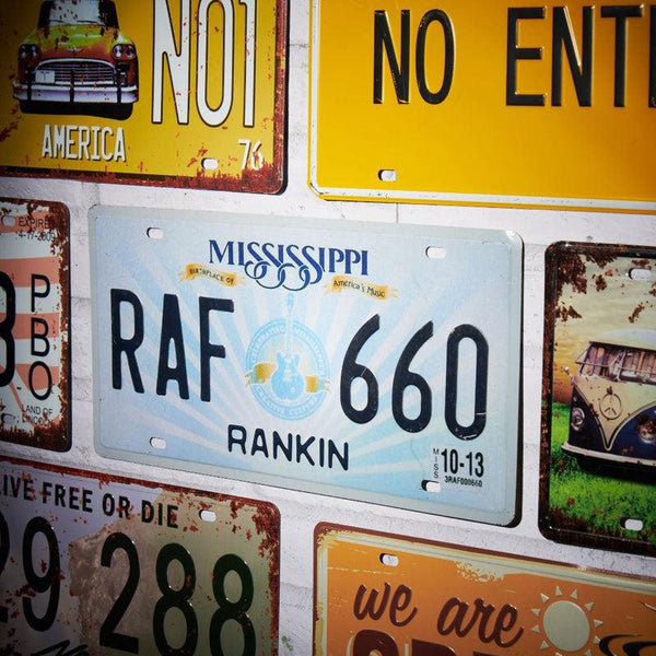 Mississippi Raf 660 Number Plate Wall Accent