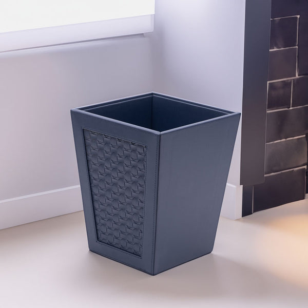 Buy Anora Vegan Leather Dustbin - Blue Dustbin from Vaaree