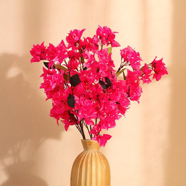 Buy Faux Realistic Bougainvillea Flower Stick (Pink) - Set Of Three Artificial Flowers from Vaaree