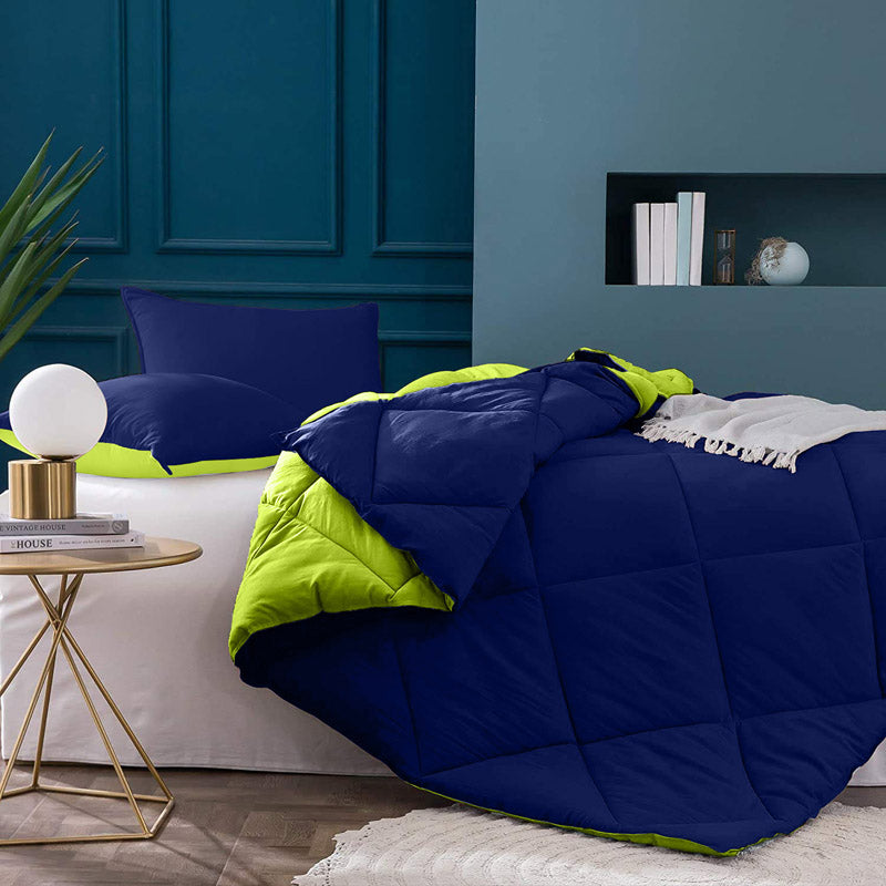 Buy Nihara Revesible Comforter - Green & Dark Blue Comforters & AC Quilts from Vaaree