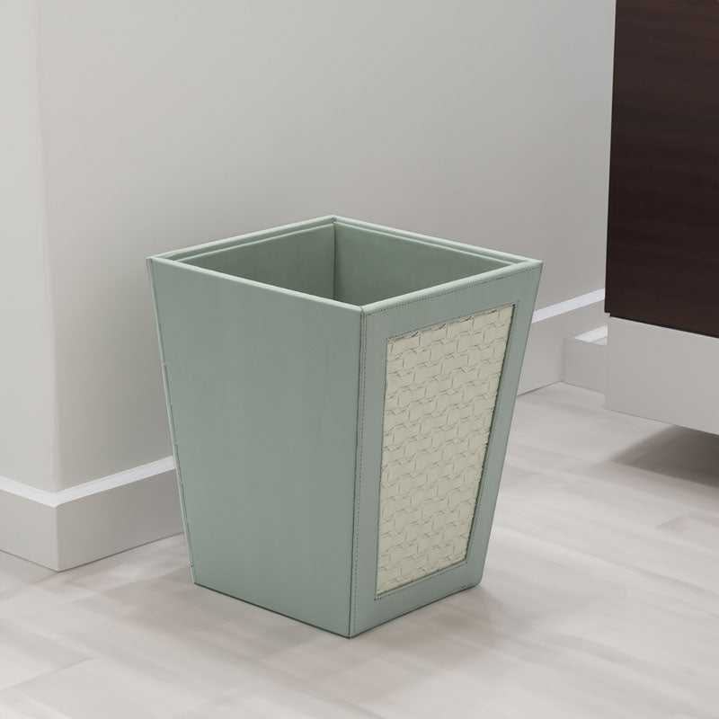 Buy Anora Vegan Leather Dustbin - Green Dustbin from Vaaree