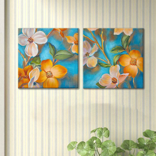 Buy Birdie Floral Wall Art - Set Of Two Wall Art & Paintings from Vaaree