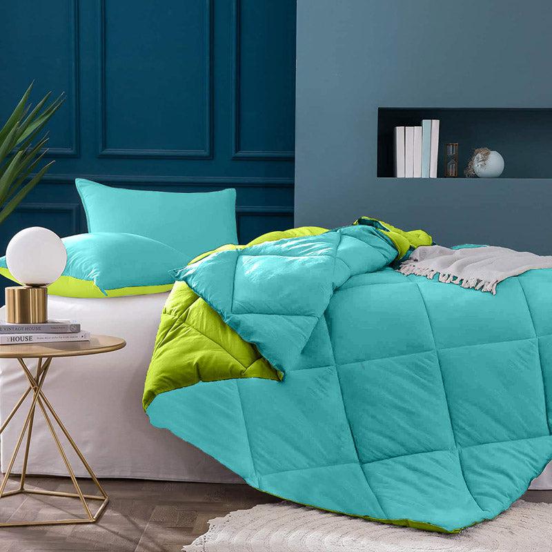 Buy Nihara Revesible Comforter - Green & Blue Comforters & AC Quilts from Vaaree