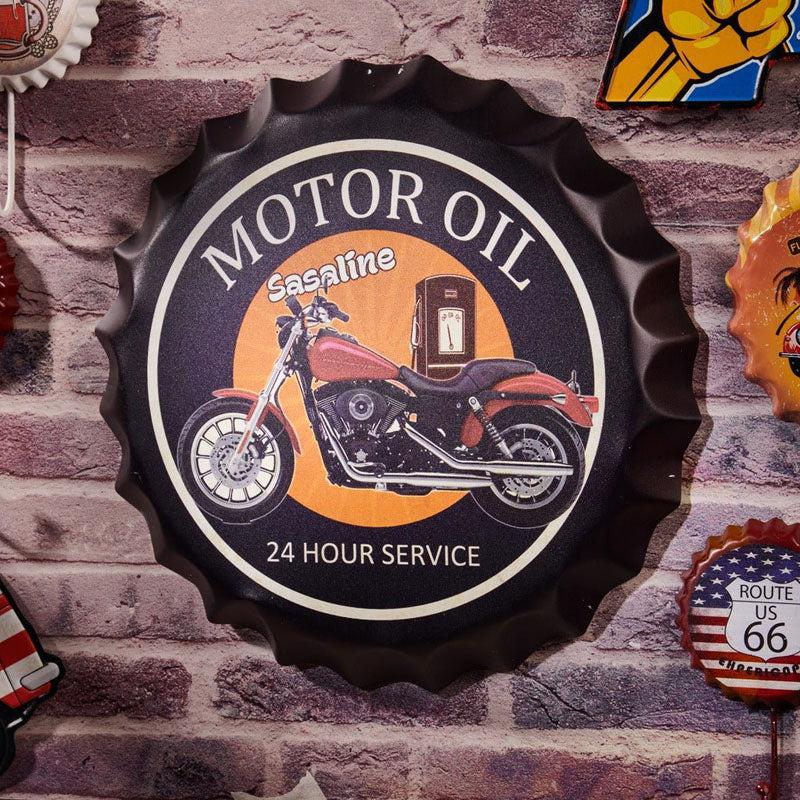 Buy Motor Oil Sasaline Bottle Cap Wall Accent Wall Accents from Vaaree