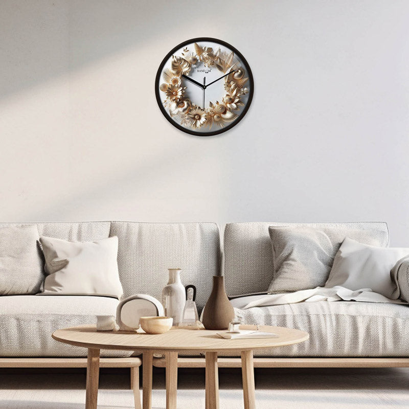 Buy Goldo Bloom Wall Clock Wall Clock from Vaaree