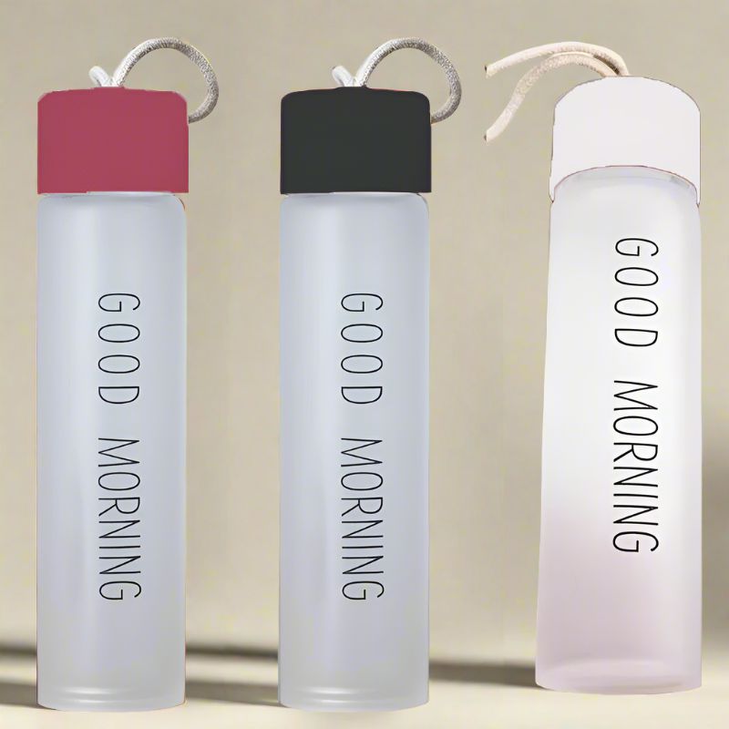 Buy Happy Morning 330 ML Water Bottle (Maroon/White/ Black) - Set Of Three Bottle from Vaaree