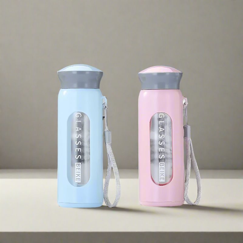 Buy Bunny Peak 340 ML Kids Water Bottle (Grey & Green) - Set Of Two Bottle from Vaaree