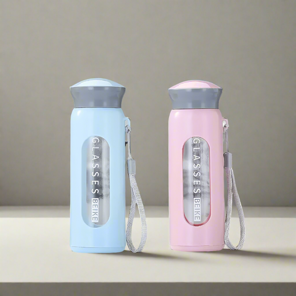 Bottle - Bunny Peak 340 ML Kids Water Bottle (Grey & Green) - Set Of Two