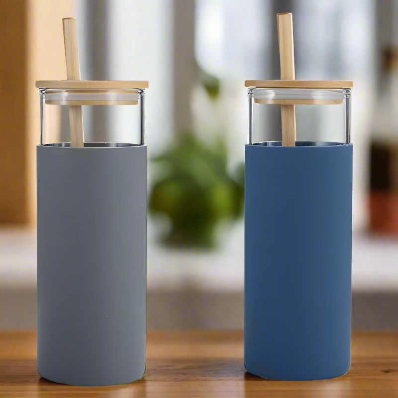 Buy Riva Sipper 450 ML Tumbler (Gray & Blue) - Set Of Two Sipper from Vaaree