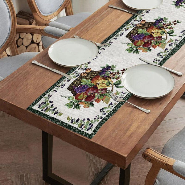 Buy Magne Jacquard Woven Floral Table Runner Table Runner from Vaaree