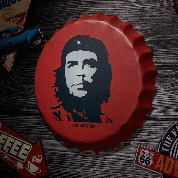 Che Guevara Red Bottle Cap Wall Accent