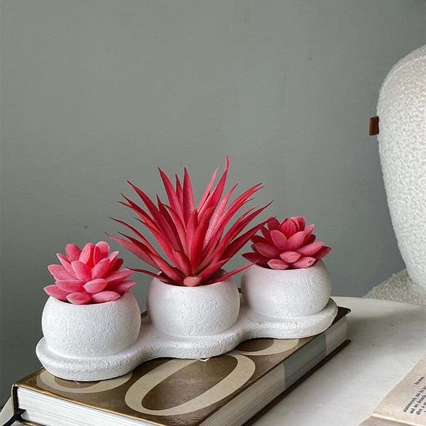 Buy Faux Red Trio Succulents Artificial Plants from Vaaree