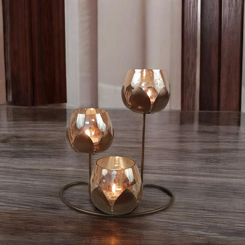 Buy Anvisha Lotus Tealight Candle Holder Candle Holders from Vaaree