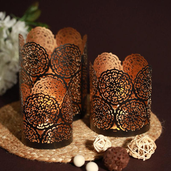 Buy Elene Handcrafted Tealight Candle Holder - Set Of Three Tea Light Candle Holders from Vaaree