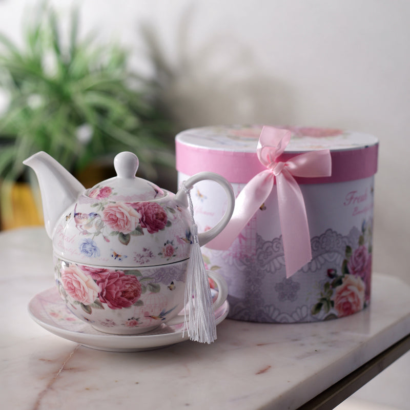 Buy Florae Quint Tea Set - Three Piece Set Tea Set & Tea Pots from Vaaree