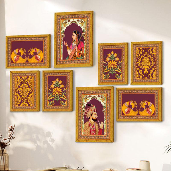 Buy Mumtaz Shahjahan Wall Art - Set Of Eight Wall Art & Paintings from Vaaree