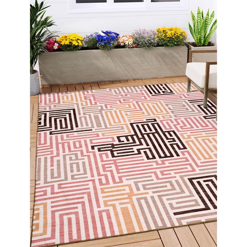 Buy Rusalina Lino Carpet - Peach & Black Carpet from Vaaree